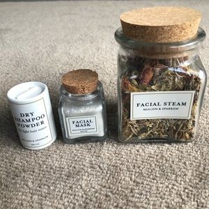 MULLEIN & SPARROW facial steam, mask & dry shampoo